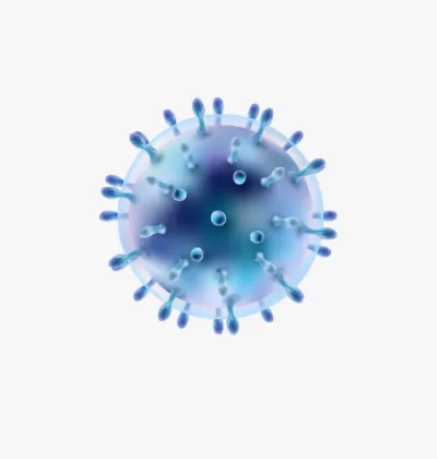 Illustration of blue neutral bacteria
