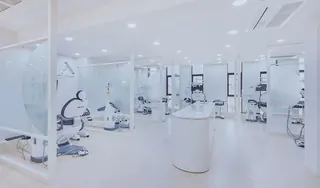 Brightly lit open treatment area